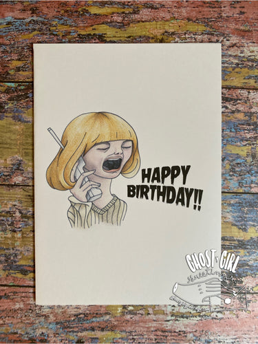 Birthday card: scary movies