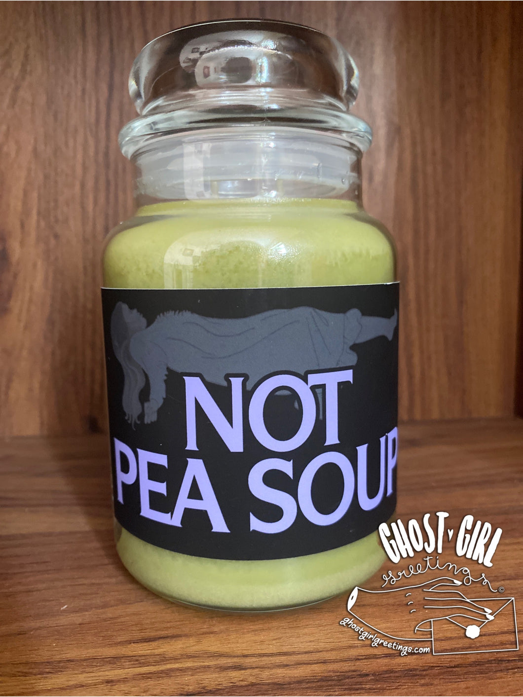 SOLD OUT Glass Jar Candle: Not Pea Soup