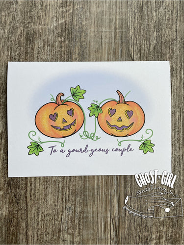 Wedding/Engagement Card: Gourd-geous Couple