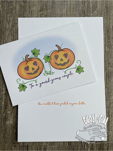 Wedding/Engagement Card: Gourd-geous Couple