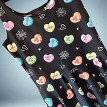 Load image into Gallery viewer, Skater Dress- Spooky Heart Candy