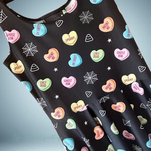 Skater Dress- Spooky Heart Candy