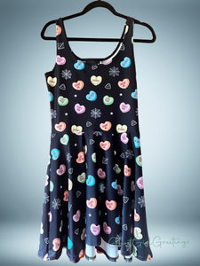 Skater Dress- Spooky Heart Candy