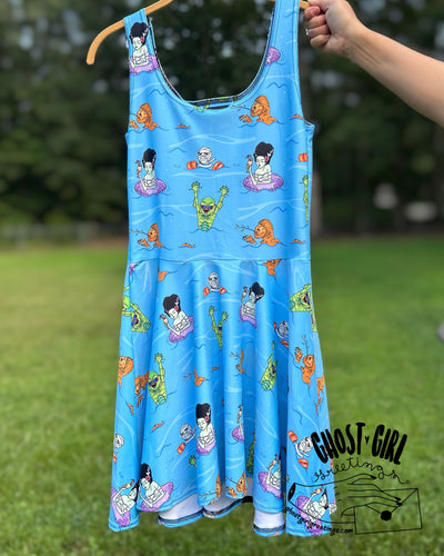 Skater Dress- Monster Pool Party