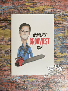 Fathers Day Card/ Cards for Dad: Worlds Grooviest Dad