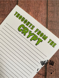Note Pad: Thoughts from the Crypt
