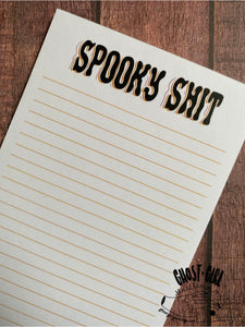 Magnetic Note Pad: Spooky Shit