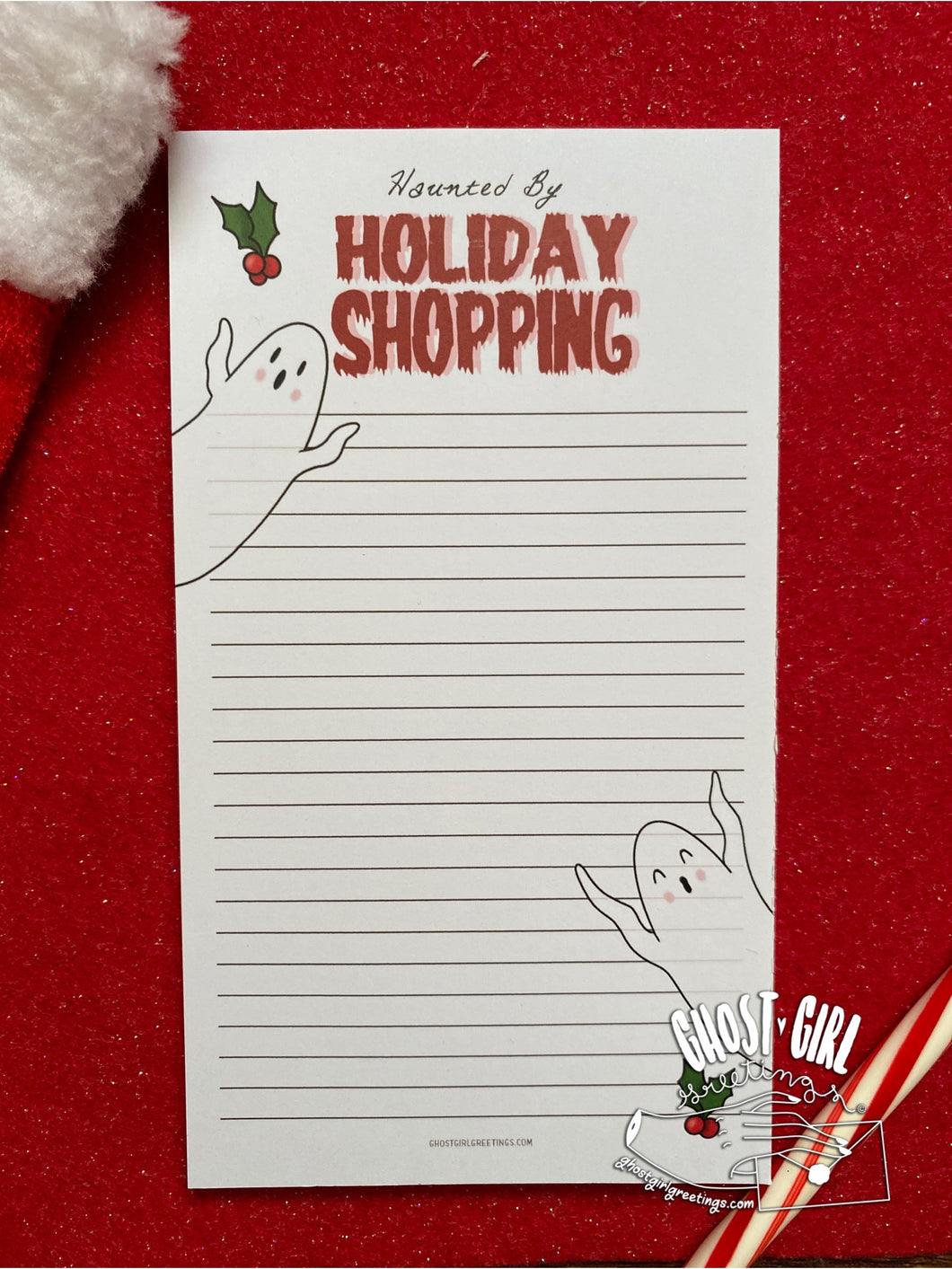 Magnetic Note Pad: Haunted by Holiday Shopping