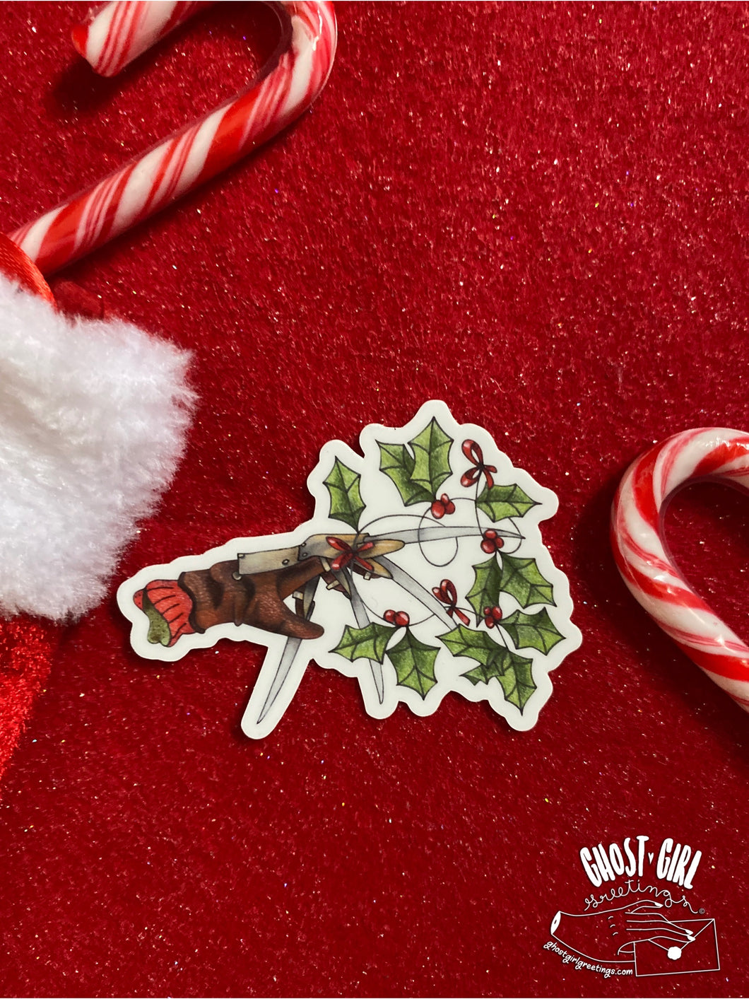 Sticker: Gloves and Holly